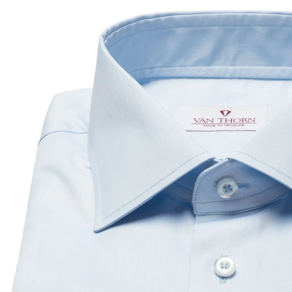 Błękitna koszula męska VAN THORN szyta na zamówienie 50