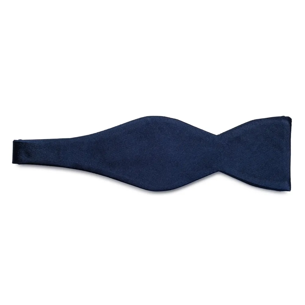 Elegancka mucha jedwabna wiązana granatowa VAN THORN