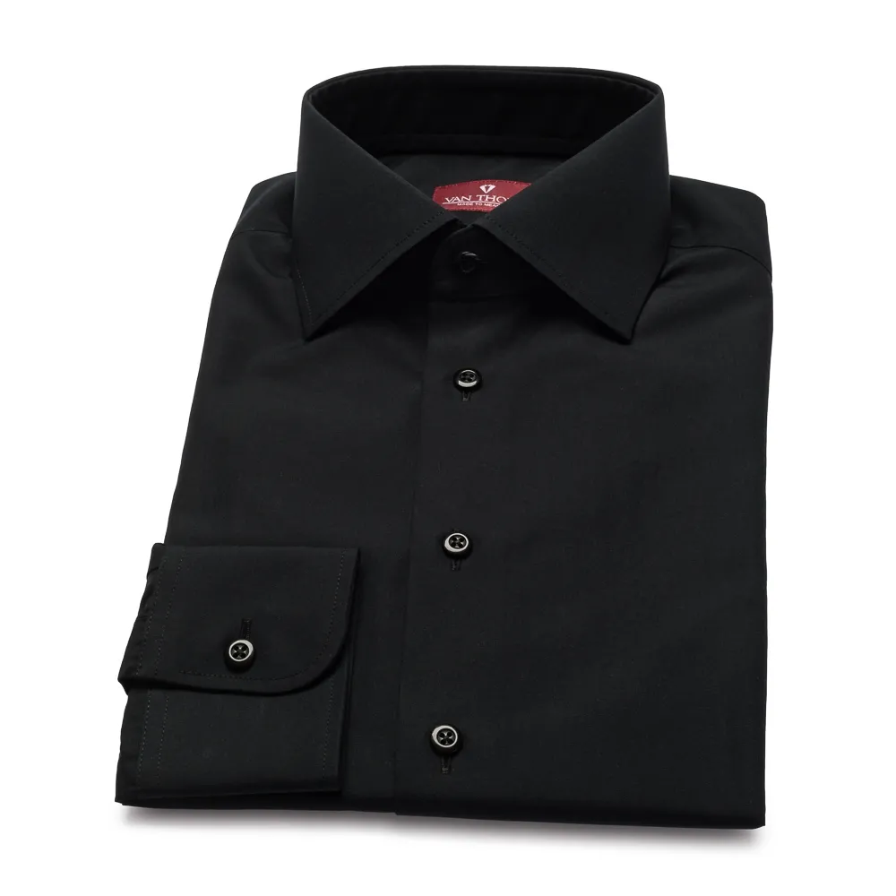 Czarna koszula VAN THORN szyta na zamówienie 46