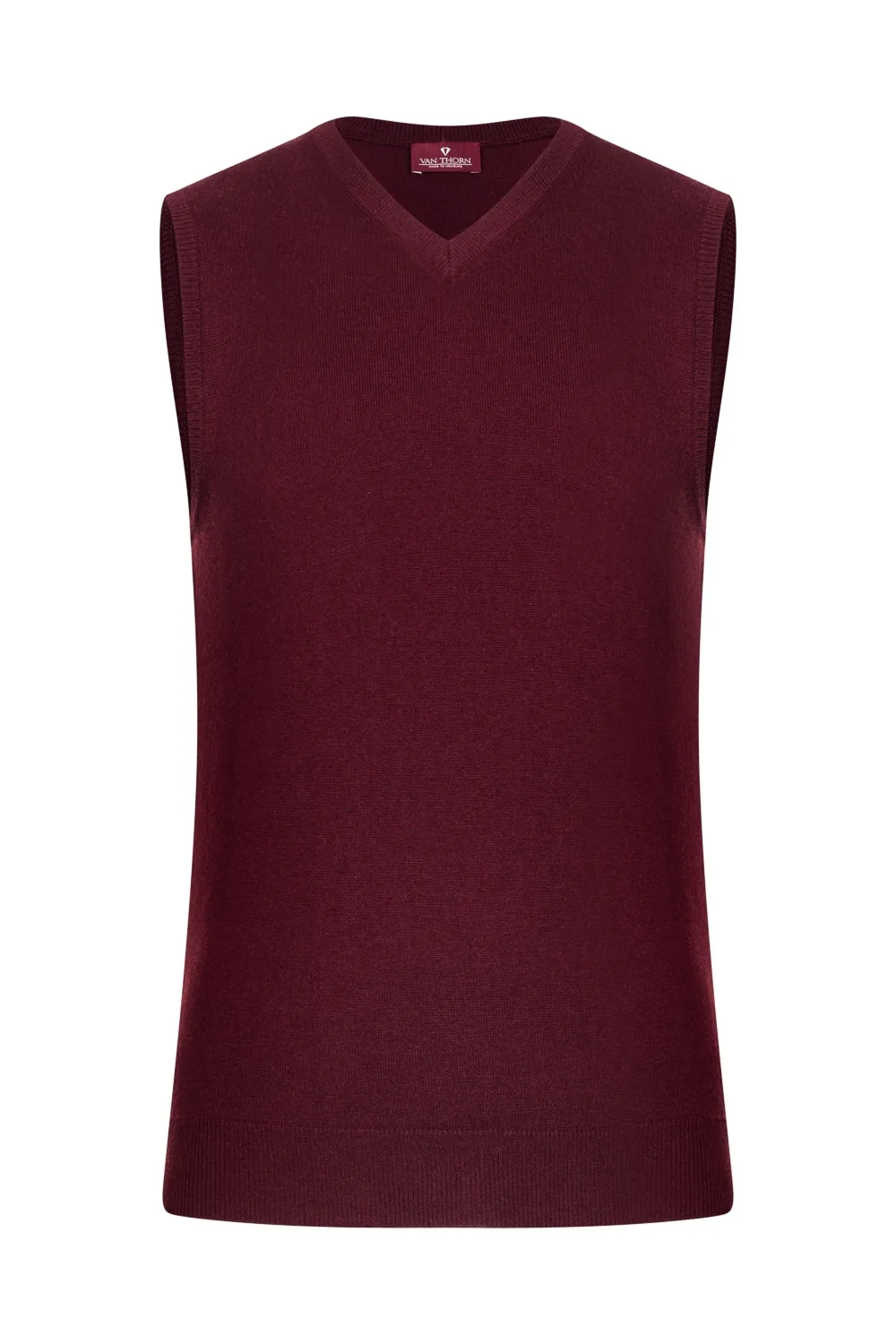 Bordowa kamizelka męska z kaszmiru  XXL