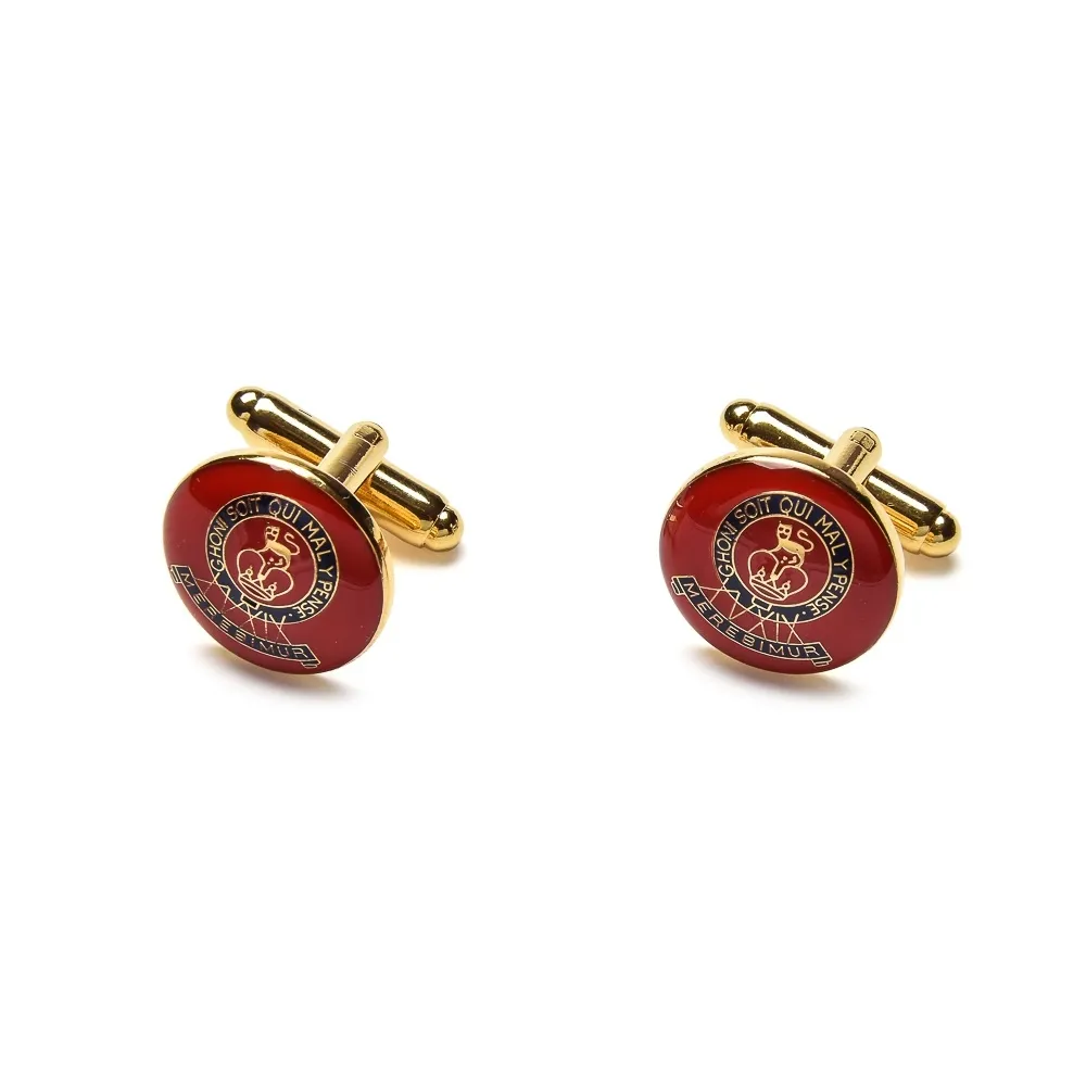 Eleganckie stalowe spinki do mankietów Royal Arm