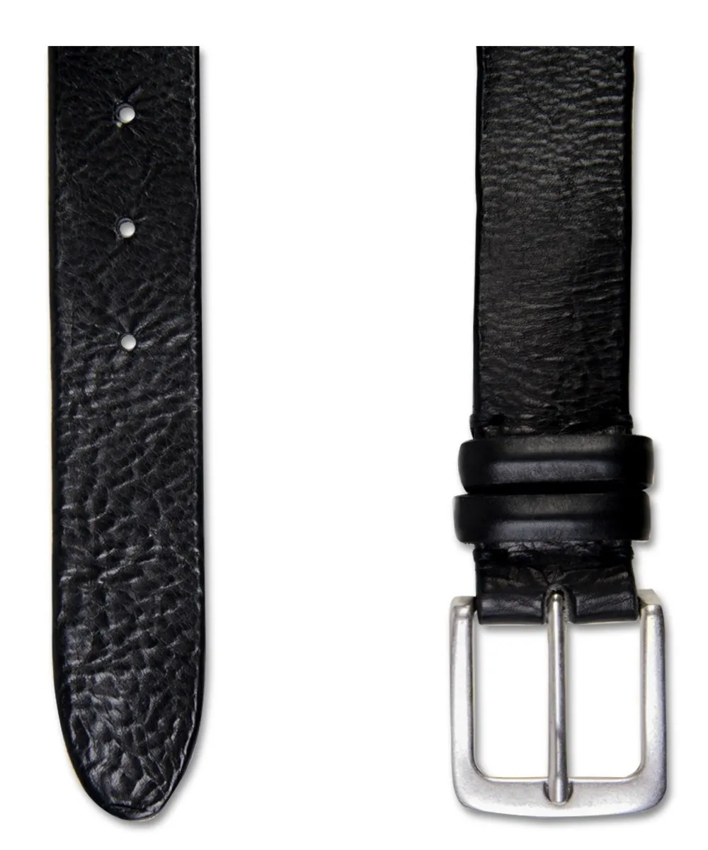 Czarny elegancki pasek Profuomo w nieformalnym stylu 105