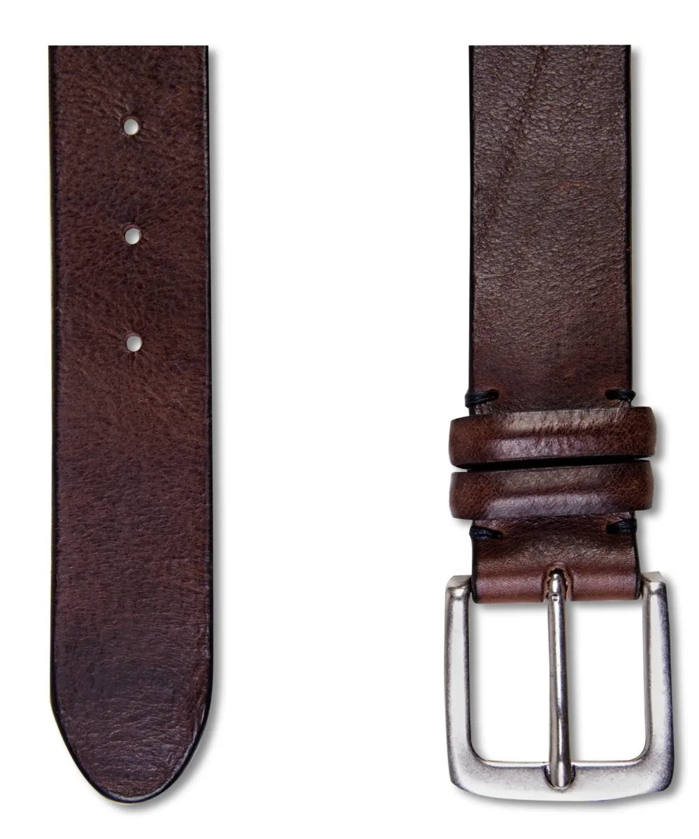 Brązowy elegancki pasek Profuomo w nieformalnym stylu 105