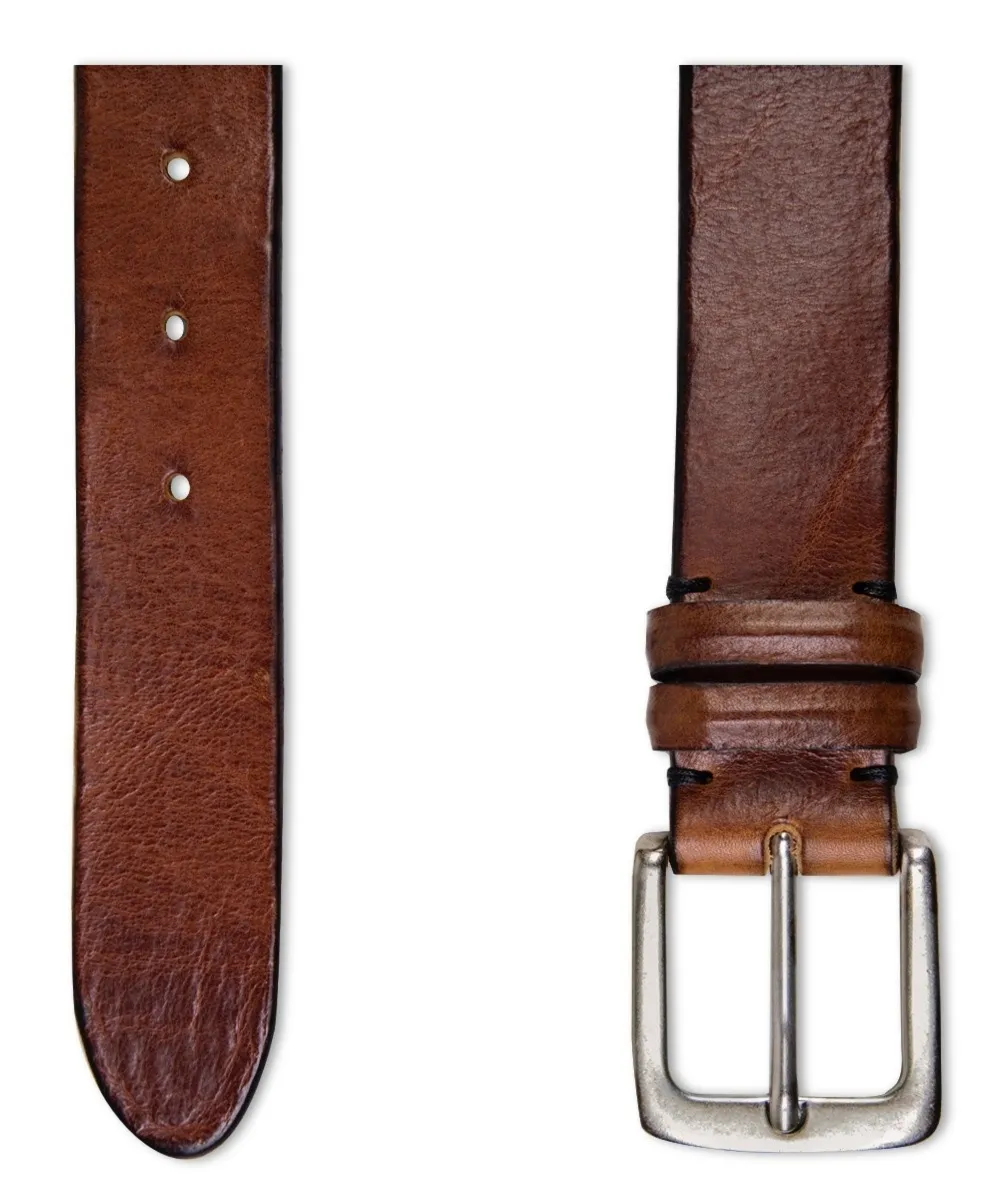 Koniakowy elegancki pasek Profuomo w nieformalnym stylu 85