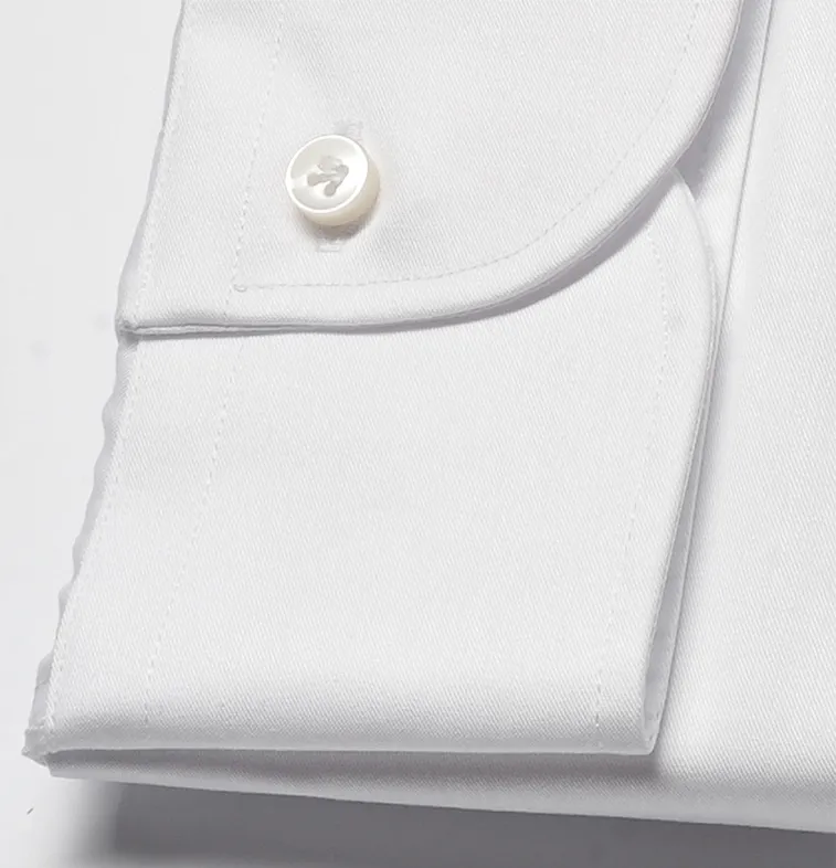Elegancka biała koszula męska taliowana (SLIM FIT), mankiety na guziki 42