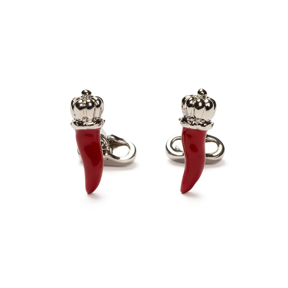 Spinki do Mankietów VAN THORN Róg Obfitości/Corno (papryczka)