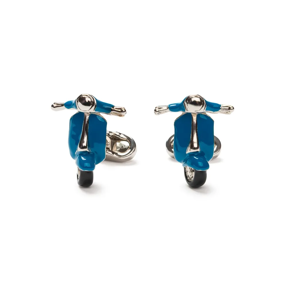 Spinki do Mankietów VAN THORN Skuter Vespa niebieskie