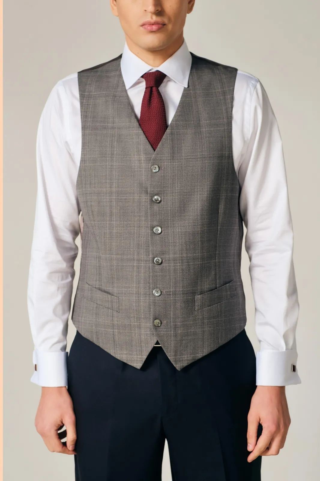 Kamizelka szara SOHO w kratę księcia Walii  50