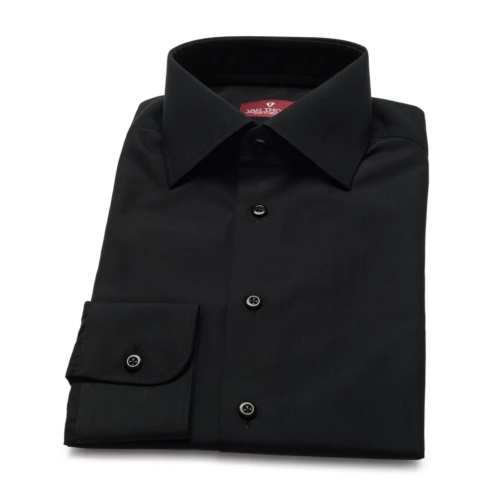 Czarna koszula VAN THORN szyta na zamówienie 40