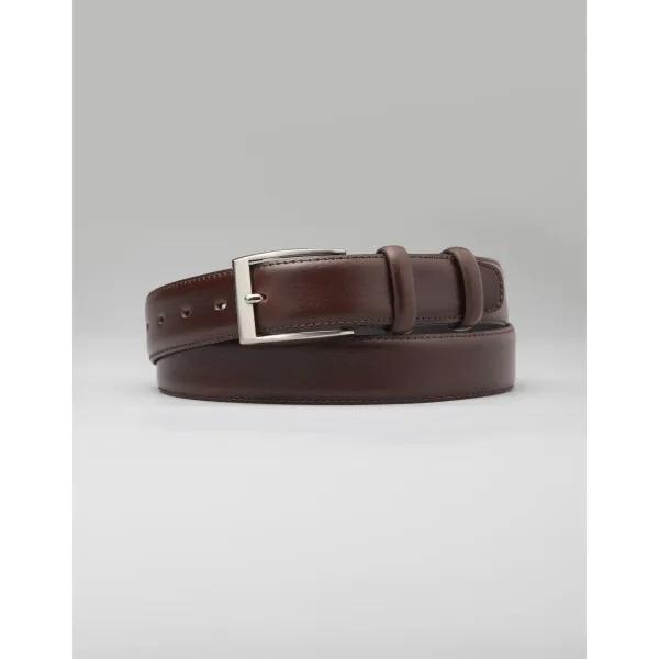 pasek murlo ciemny brąz z obszyciem 3,5