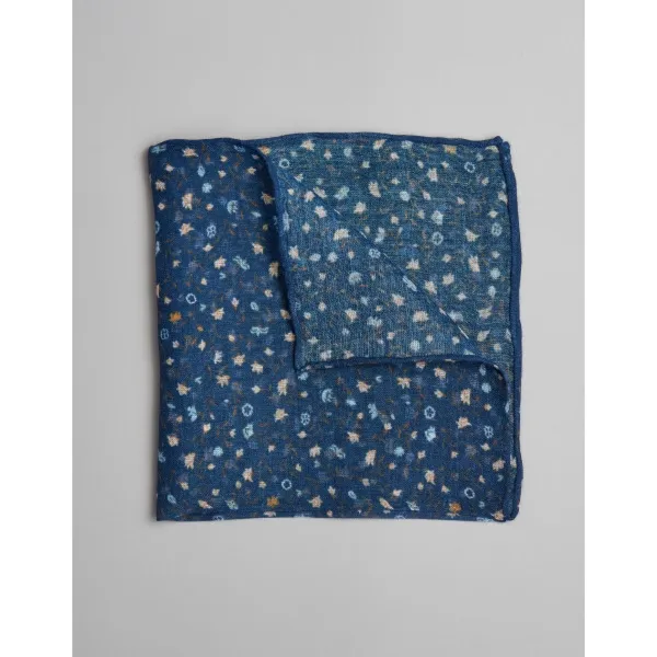poszetka modal granatowy kwiaty 0002