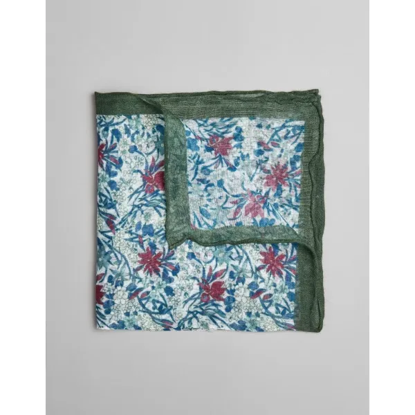 poszetka modal zielony kwiaty 0008