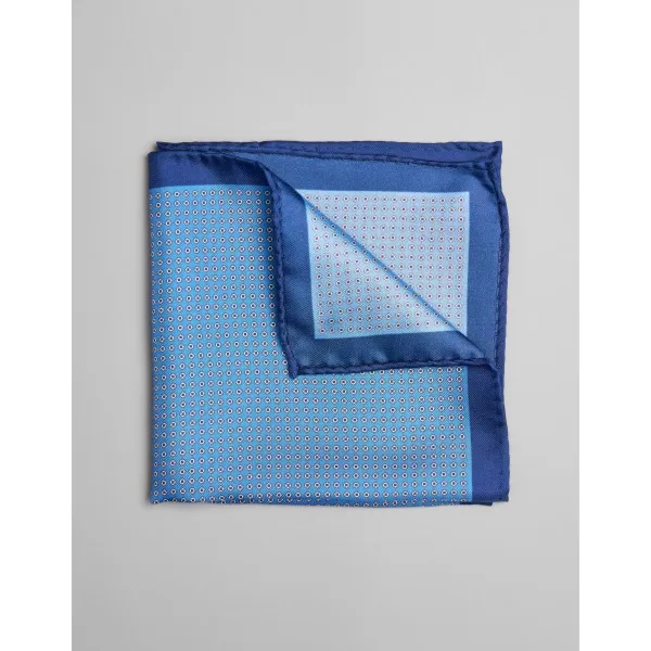 poszetka naturale niebieski mikrowzór 0008