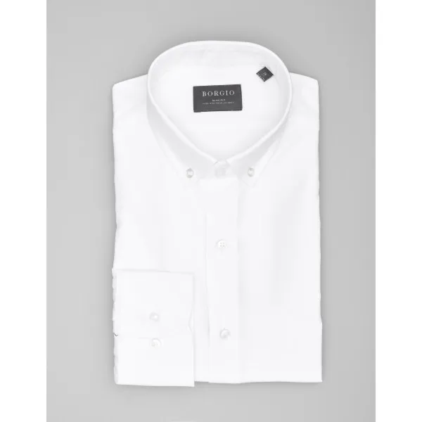 koszula fasano 00037 długi rękaw slim fit biały