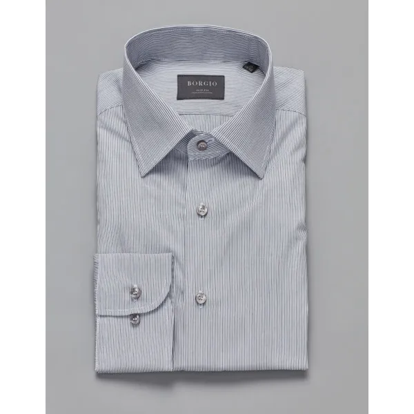 koszula calimera 00231 długi rękaw slim fit biały