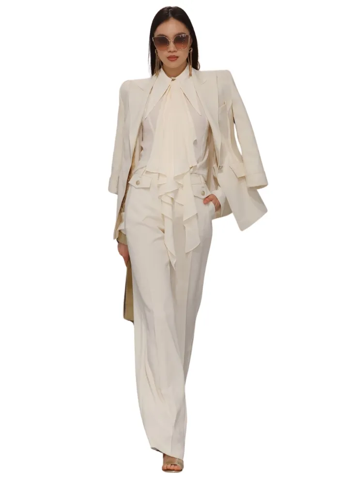 STRUKTURALNA MARYNARKA Z OZDOBNYM GUZIKIEM