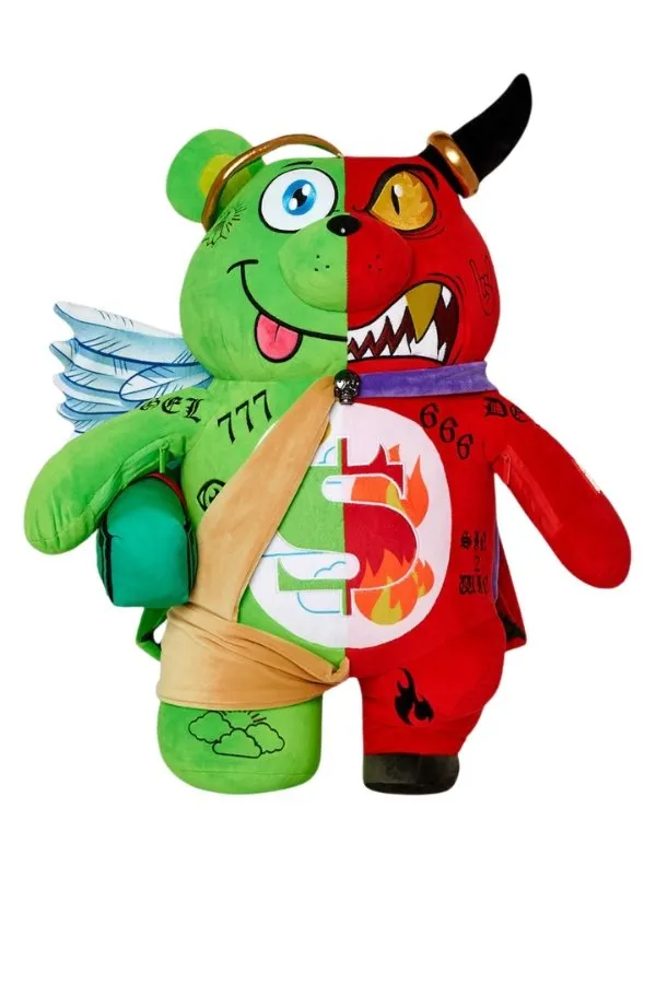 PLECAK W KSZTAŁCIE PLUSZOWEGO MISIA "ANGEL VS DEVIL BEAR"