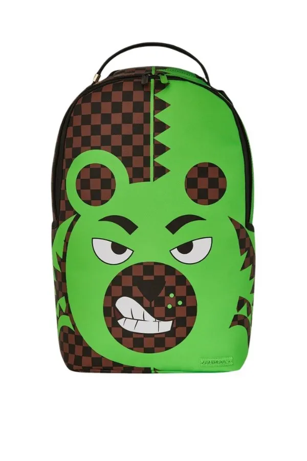 PLECAK Z WZOREM I LOGO "GREEN MONEY BEAR"