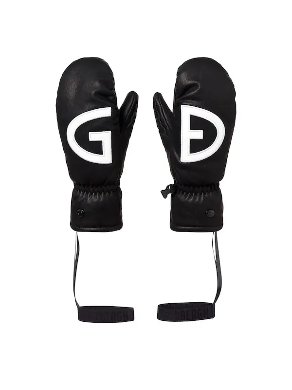 SKÓRZANE RĘKAWICE Z LOGO "BELLO"