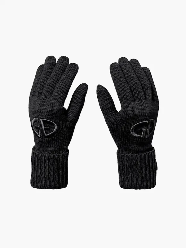 DZIANINOWE RĘKAWICE Z LOGO "VANITY"