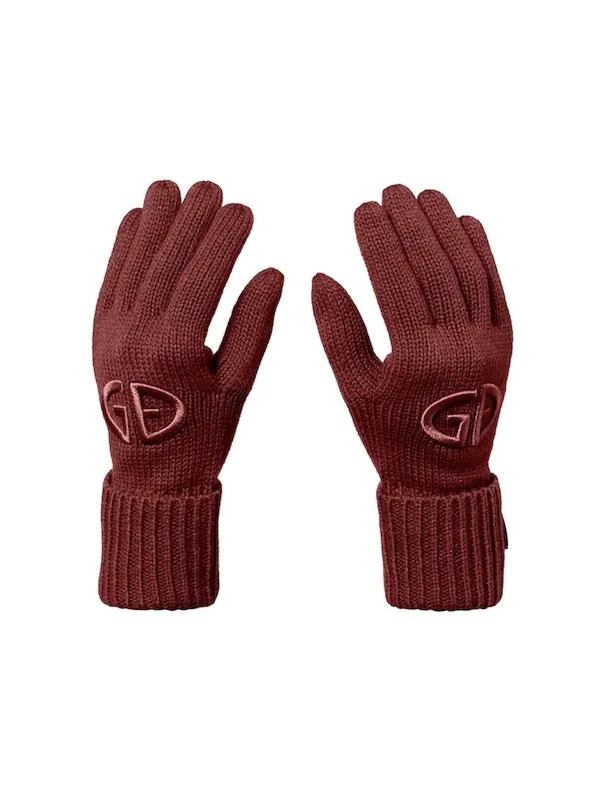 DZIANINOWE RĘKAWICE Z LOGO "VANITY"