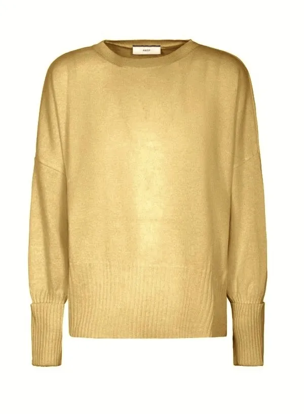 DZIANINOWA BLUZA Z DOMIESZKĄ KASZMIRU