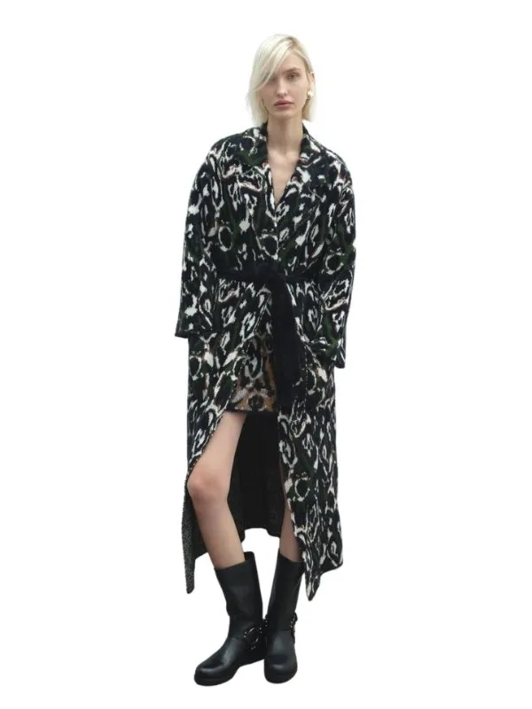 DZIANINOWY KARDIGAN Z METALICZNĄ NICIĄ