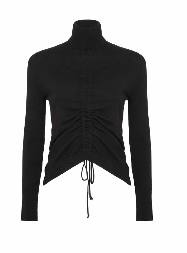 DZIANINOWY GOLF Z MOŻLIWOŚCIĄ DRAPOWANIA