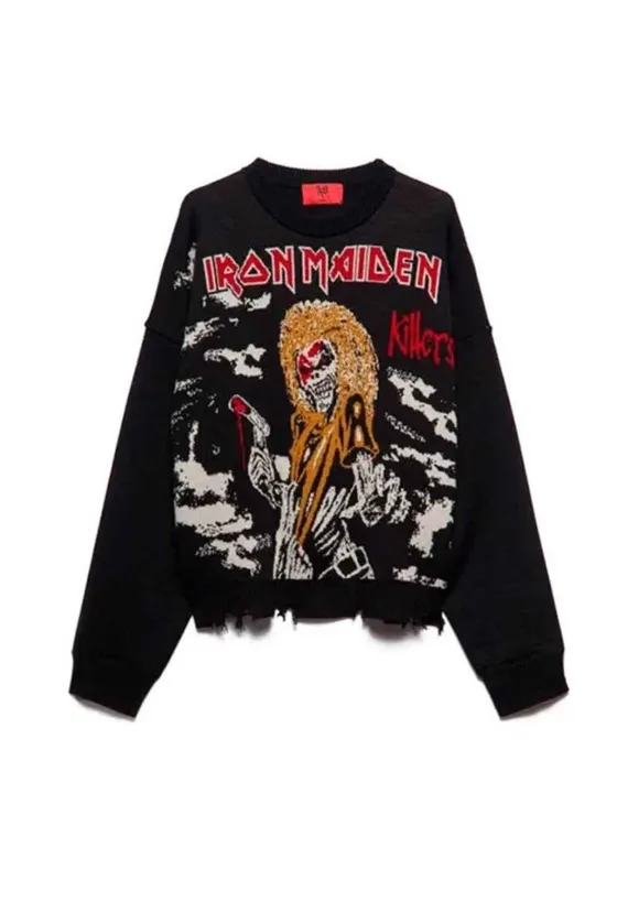 SWETER Z MODNYM WZOREM "IRON MAIDEN"