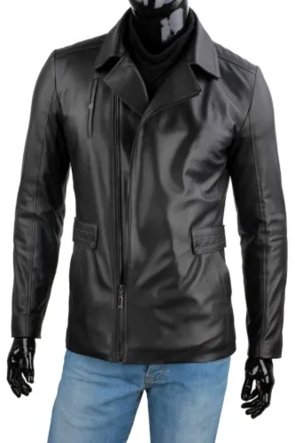 BOR450 - Wyjątkowa kurtka skórzana męska ze skóry naturalnej DORJAN