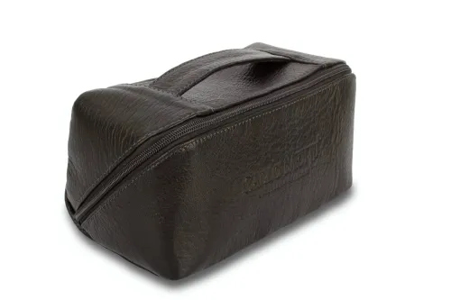 KOS2-CZ - Kosmetyczka skórzana z naturalnej czarnej skóry licowej DORJAN