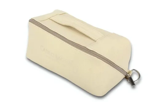 KOS2-MS - Kosmetyczka skórzana w modnym kolorze maślanym DORJAN