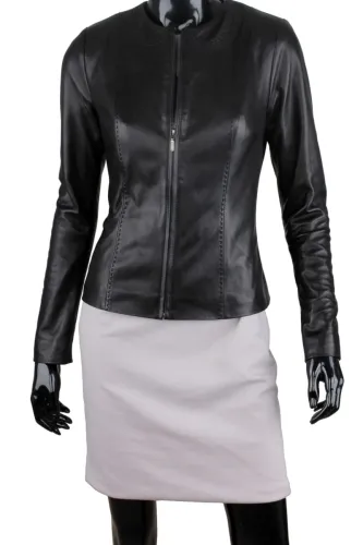 CHK450 - Chanelka skórzana damska z naturalnej skóry owczej DORJAN