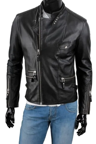 LEO950_4 - Klasyczna Ramoneska Męska Vintage DORJAN