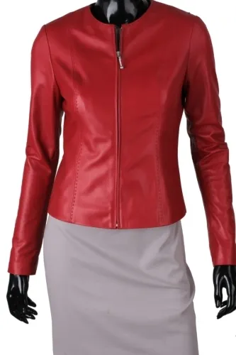 CHA464 - klasyczna kurtka skórzana damska w typie kurtki chanelki DORJAN