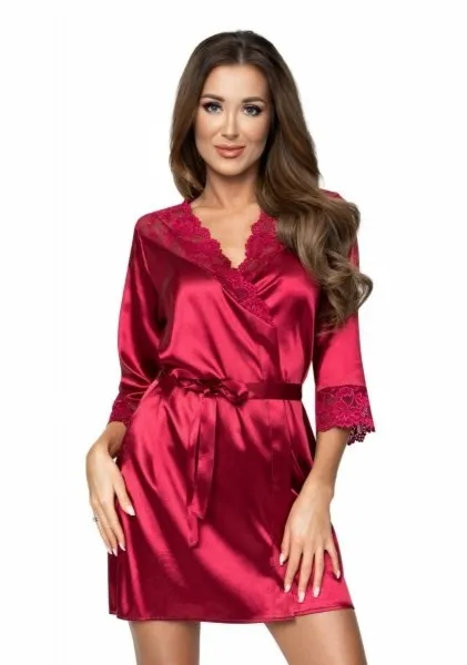 Szlafrok Colette bordowy Donna