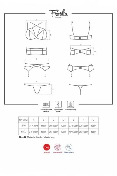 Komplet 4-częściowy Frivolla Obsessive