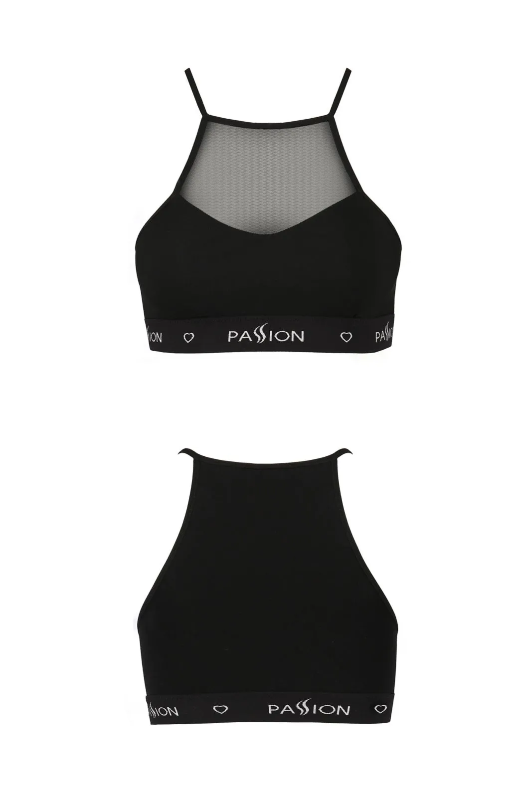 Biustonosz z siatką - PS006 TOP black
