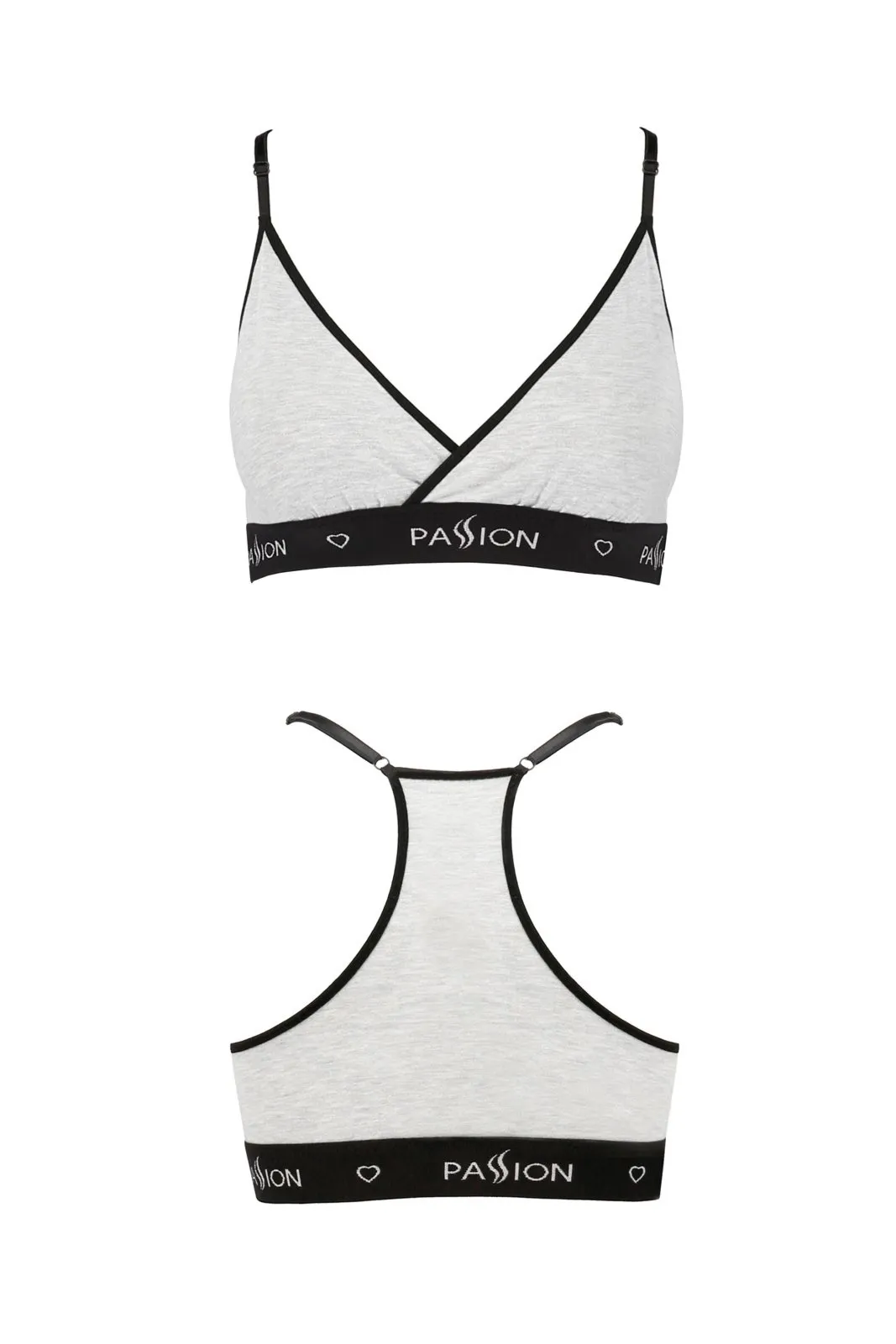 Biustonosz sportowy - PS008 TOP grey