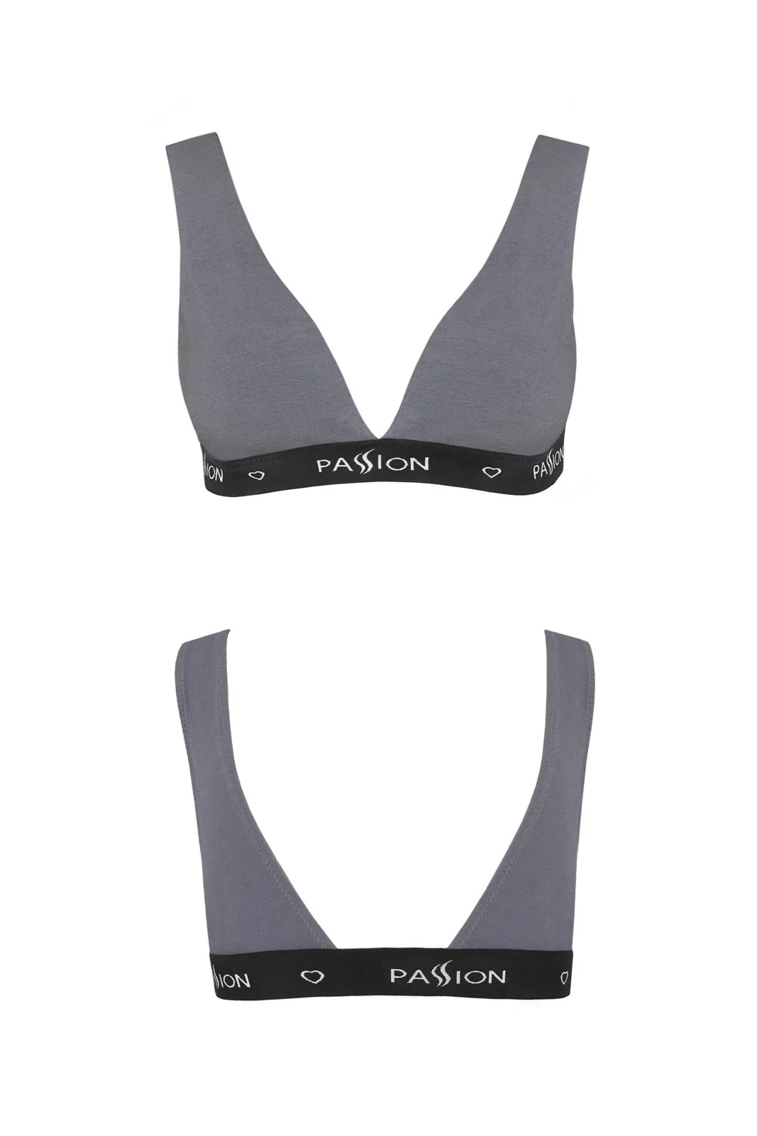 Biustonosz sportowy - PS015 TOP dark grey