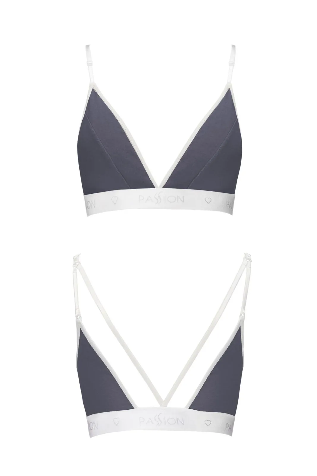 Biustonosz sportowy - PS007 TOP dark grey