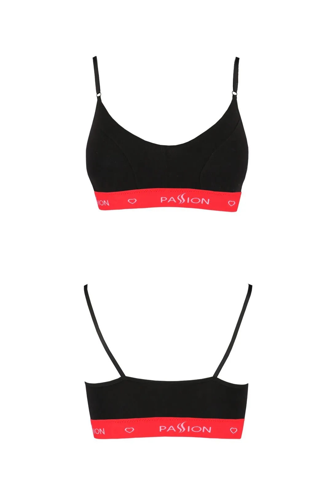 Biustonosz sportowy - PS009 TOP black-red