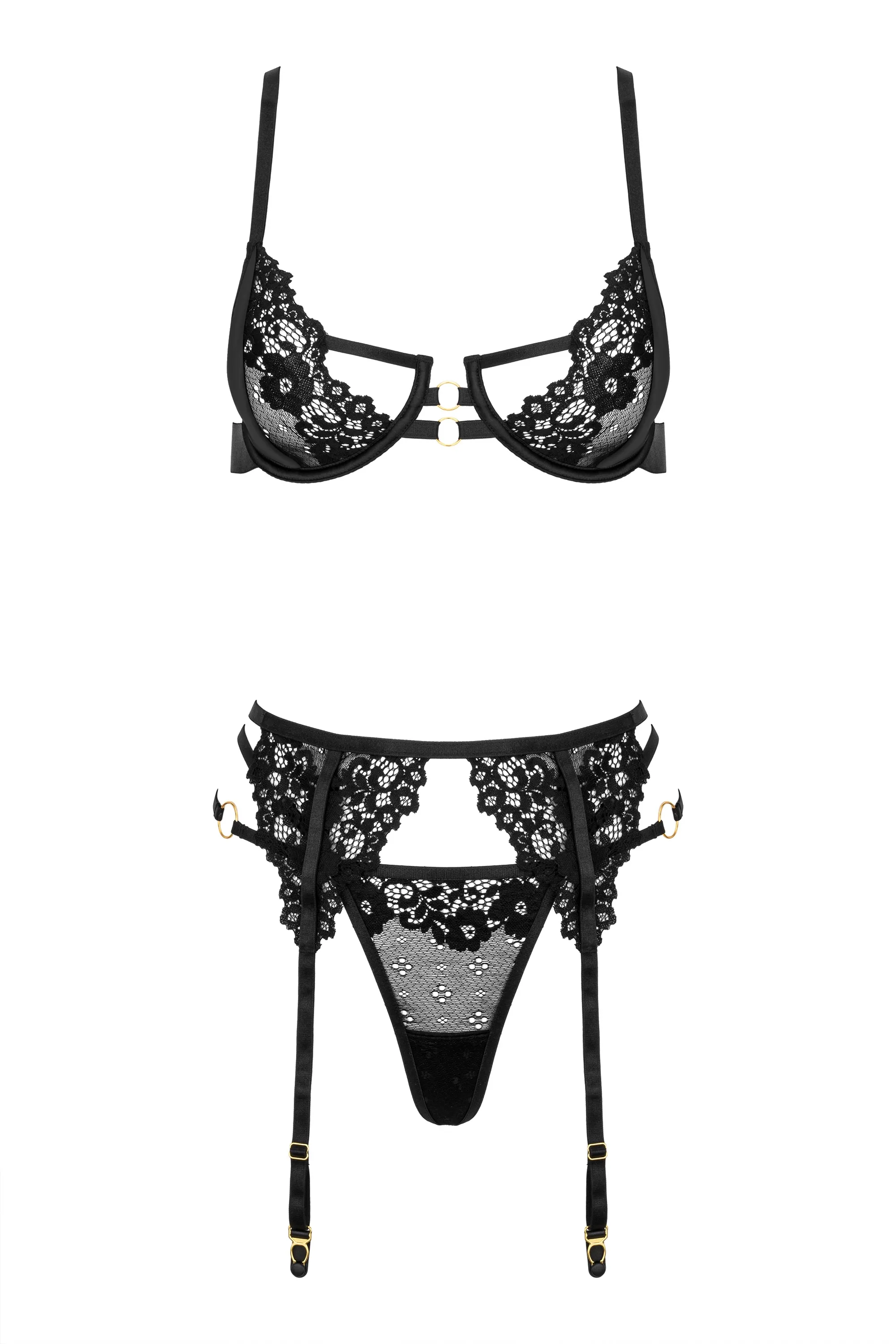 Komplet damski 3- częściowy - Lacina 3 pcs set black