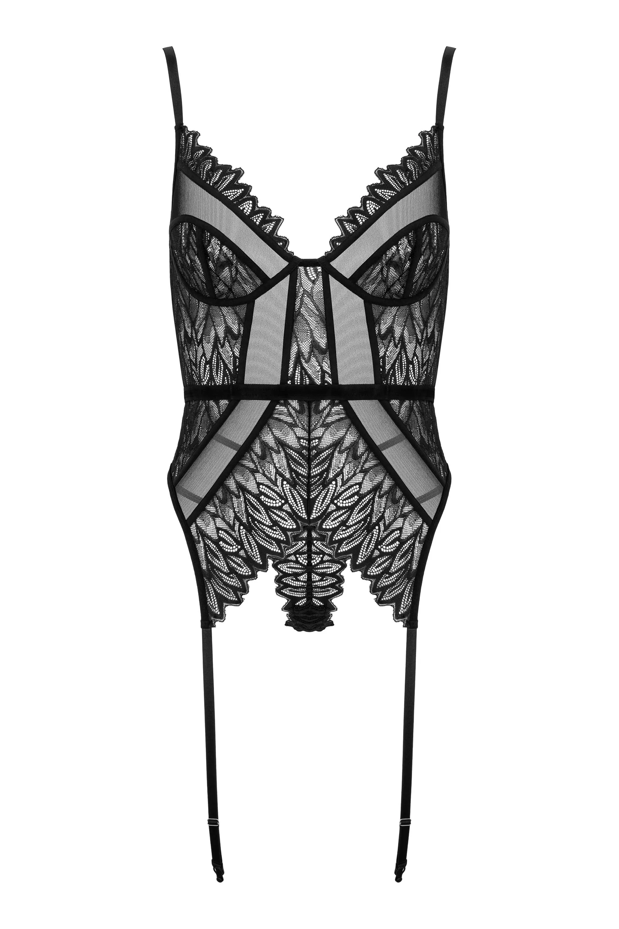 Top gorsetowy CO102 corset & thong black