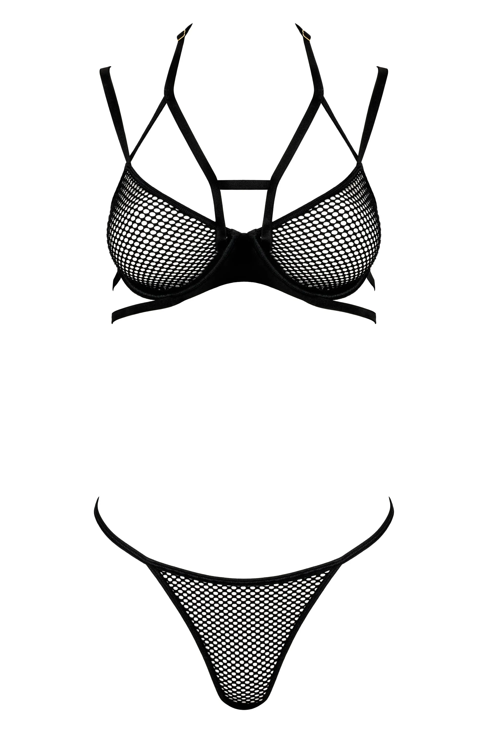 Komplet bielizny - TP104 2pcs set black