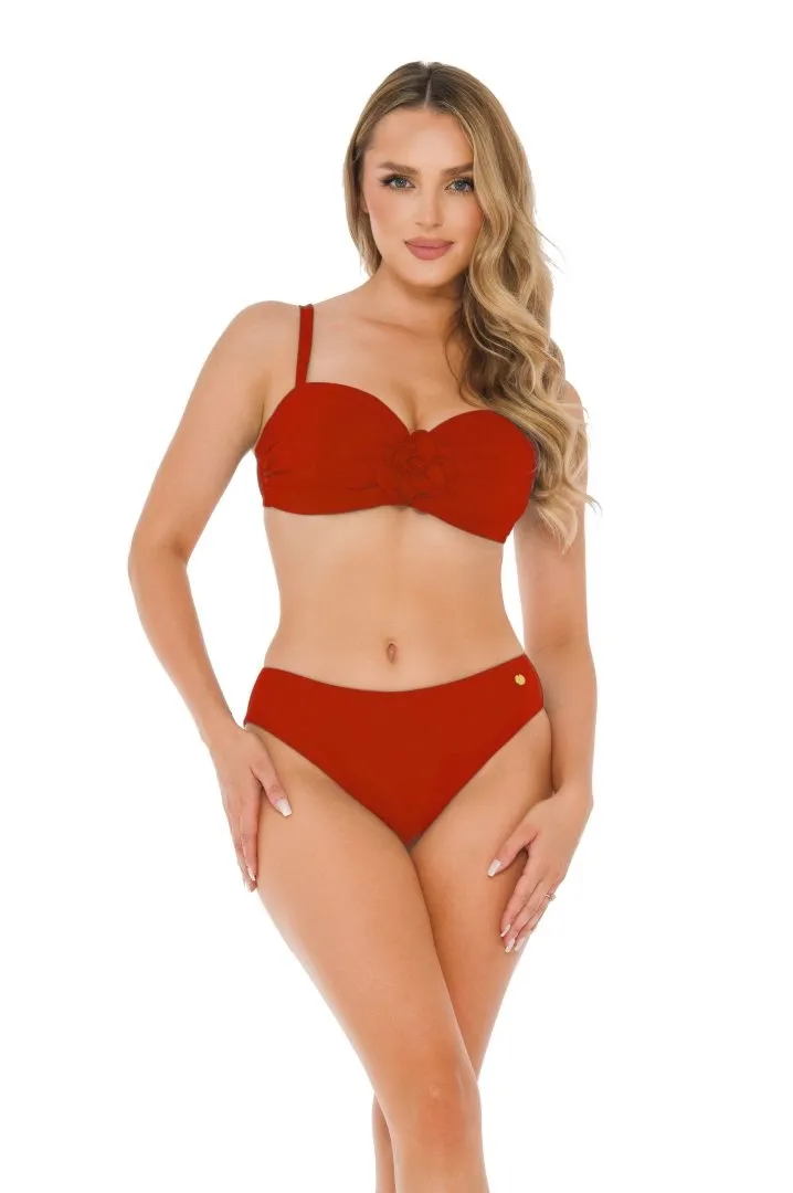 Strój kąpielowy Flores4 730V1FS4 6 czerwony