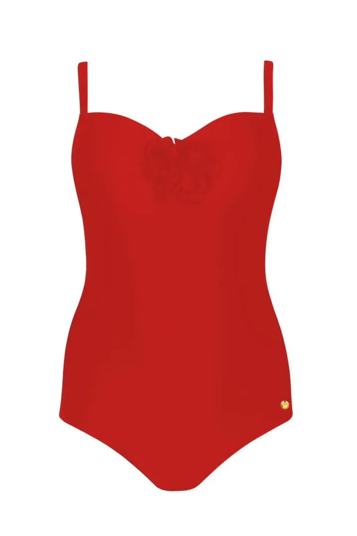 Strój kąpielowy skj Flores6 8030V3FS6 6 czerwony