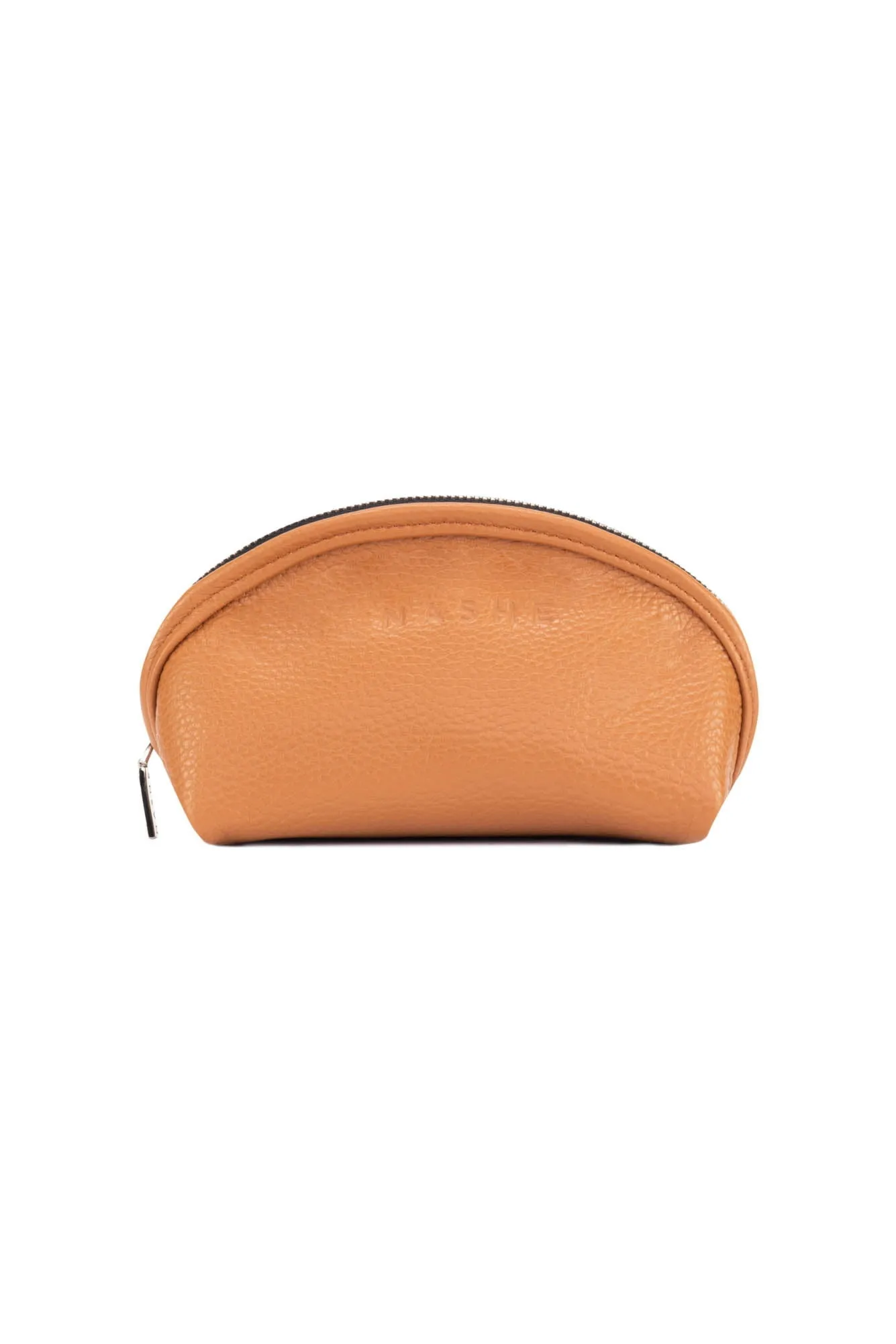 BEAUTY HELPER - skórzana kosmetyczka - brązowa