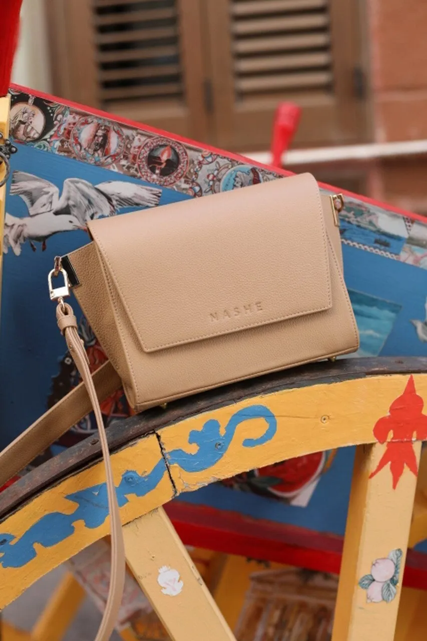 SWITCH BOX - skórzana torebka - jasny camel