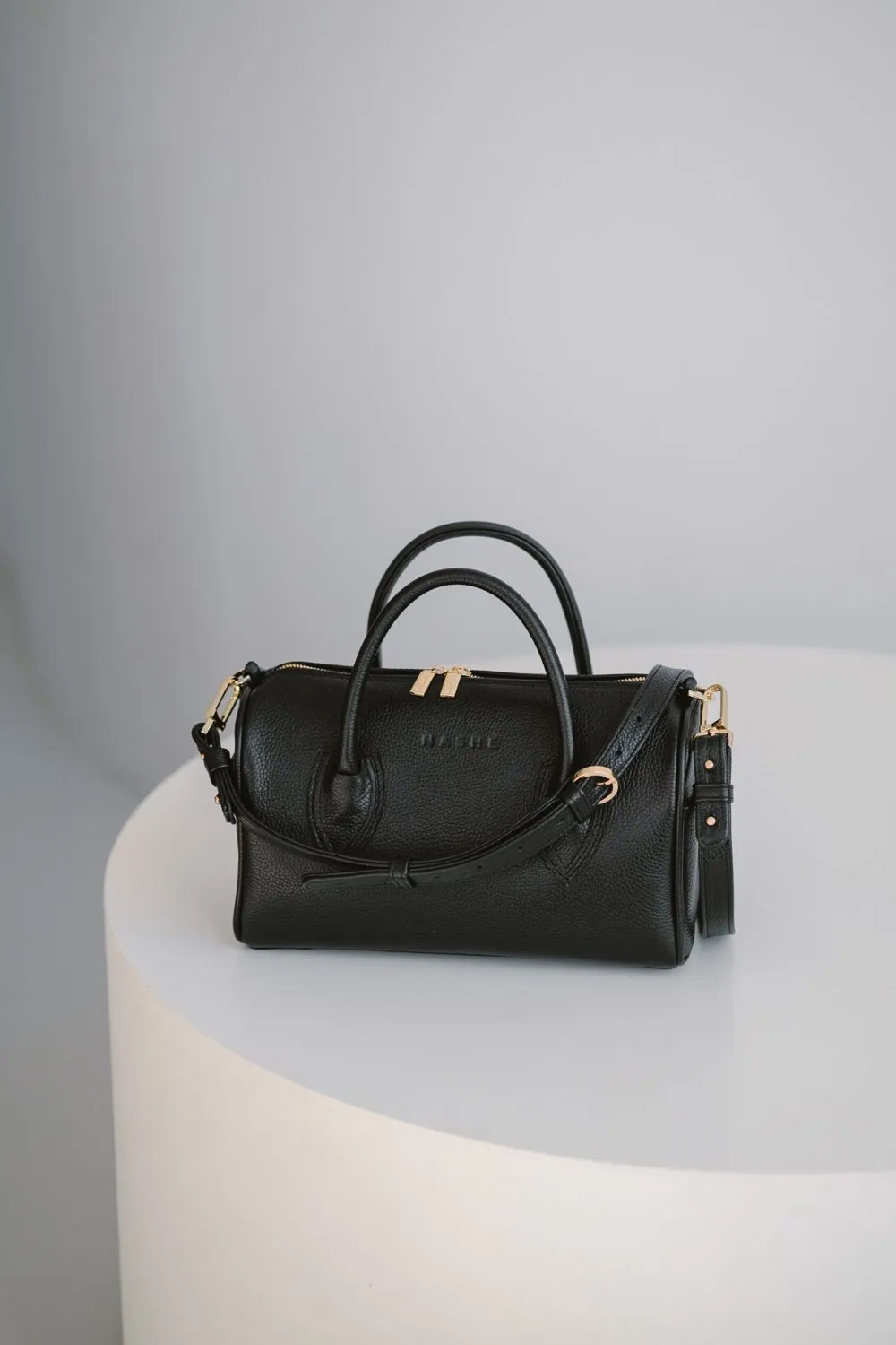 PIXIE MAXI - skórzana torebka - czarna